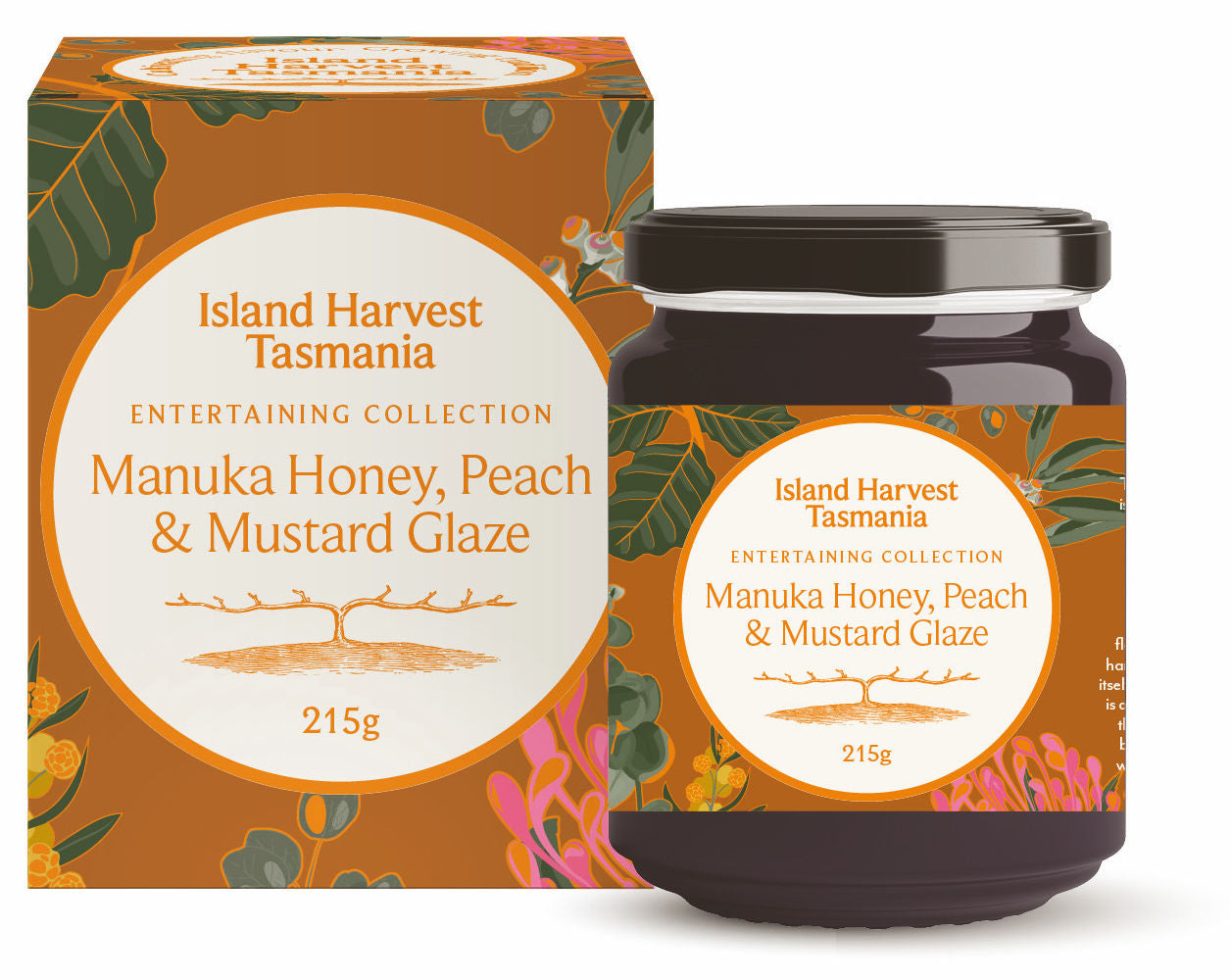 Manuka Honey Peach & Mustard Glaze