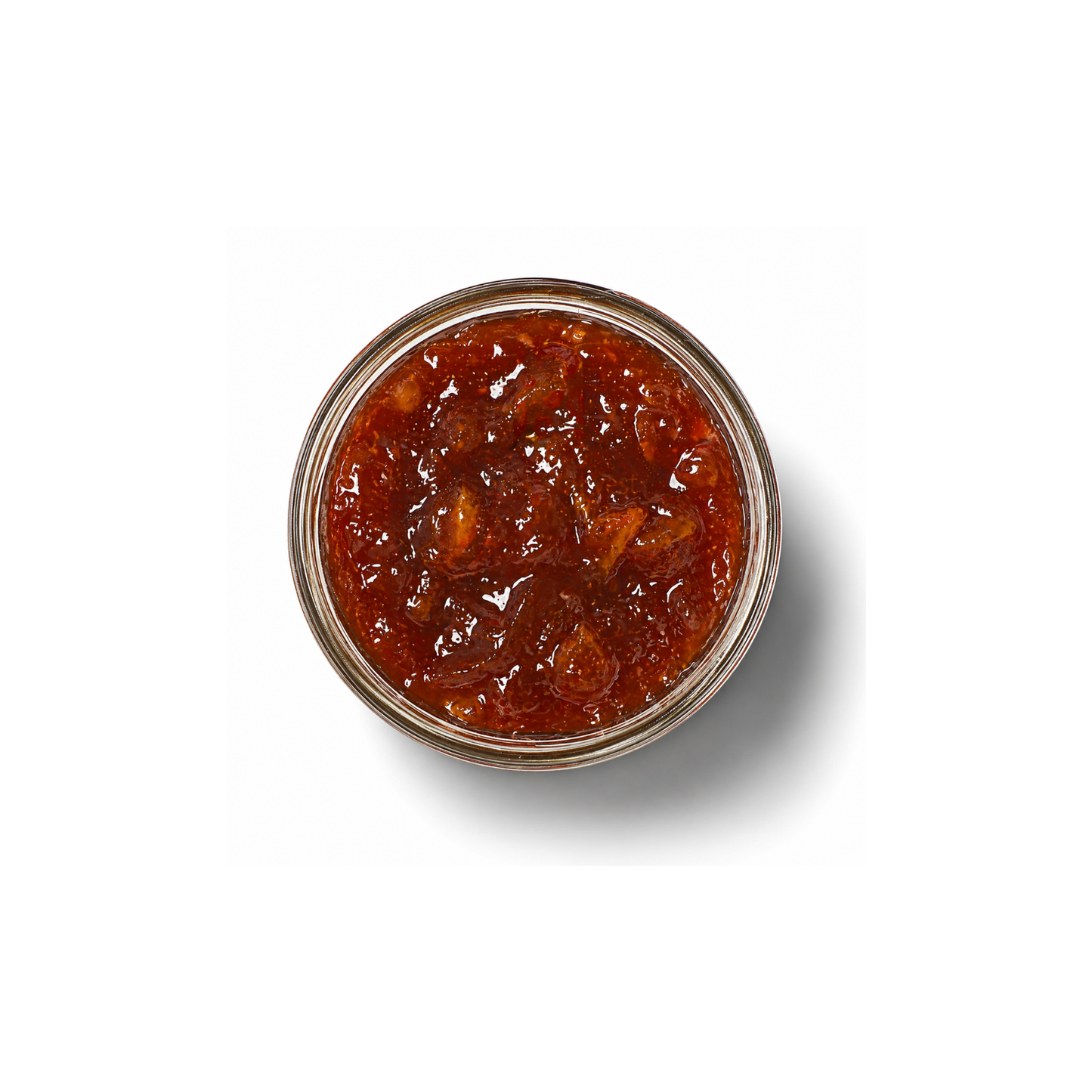 Jar of marmalade on a white background 
