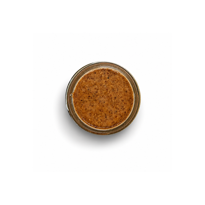 Close up of TassieToms wood smoked almond butter texture